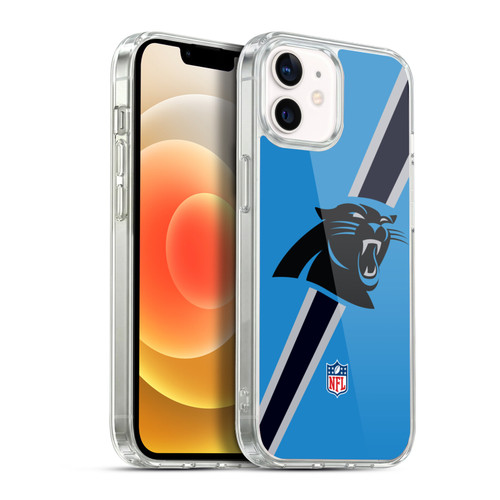 NFL Carolina Panthers Logo Stripes Soft Gel Case for Apple iPhone 12 / iPhone 12 Pro & MagSafe
