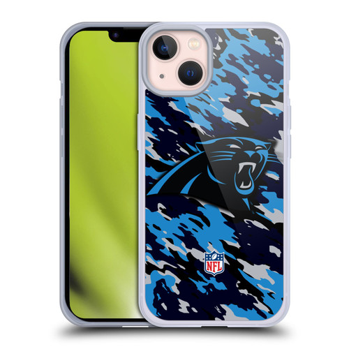 NFL Carolina Panthers Logo Camou Soft Gel Case for Apple iPhone 13