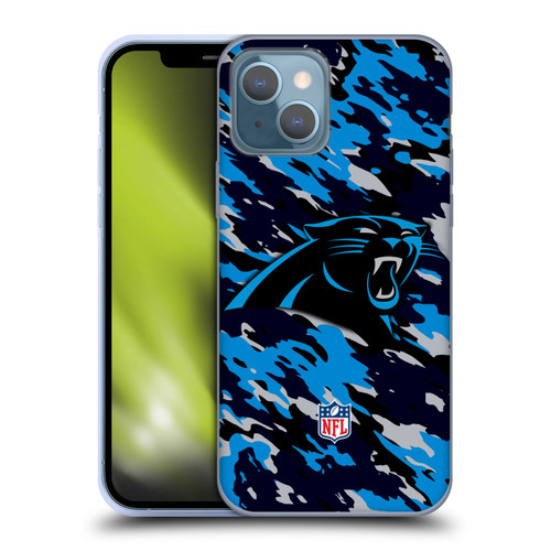 NFL Carolina Panthers Logo Camou Soft Gel Case for Apple iPhone 13