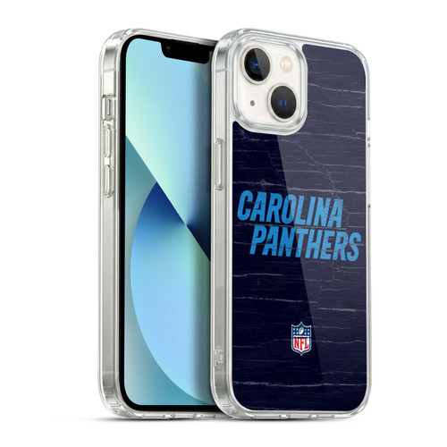 NFL Carolina Panthers Logo Distressed Look Soft Gel Case for Apple iPhone 13