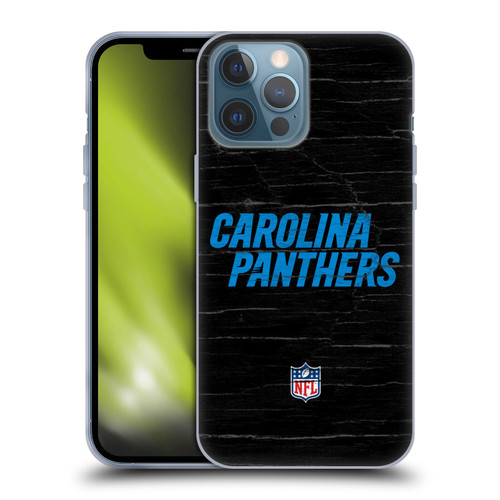 NFL Carolina Panthers Logo Distressed Look Soft Gel Case for Apple iPhone 13 Pro Max