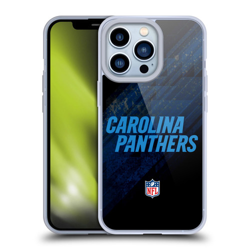 NFL Carolina Panthers Logo Blur Soft Gel Case for Apple iPhone 13 Pro