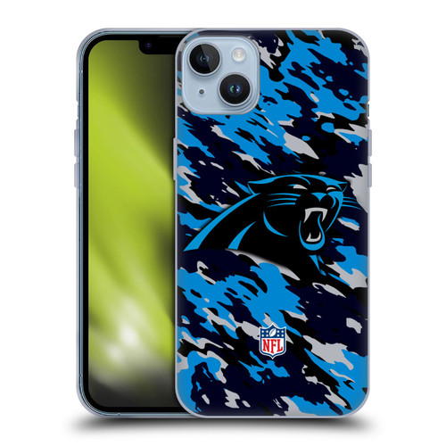 NFL Carolina Panthers Logo Camou Soft Gel Case for Apple iPhone 14 Plus