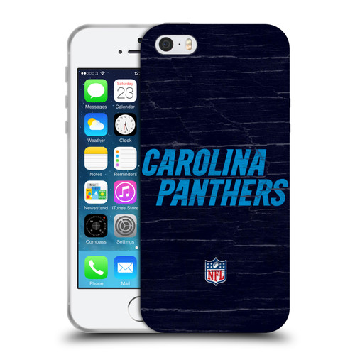 NFL Carolina Panthers Logo Distressed Look Soft Gel Case for Apple iPhone 5 / 5s / iPhone SE 2016