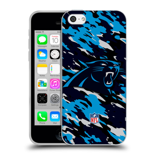 NFL Carolina Panthers Logo Camou Soft Gel Case for Apple iPhone 5c