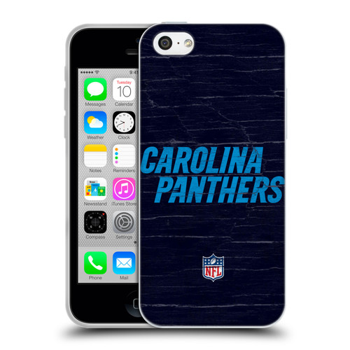 NFL Carolina Panthers Logo Distressed Look Soft Gel Case for Apple iPhone 5c