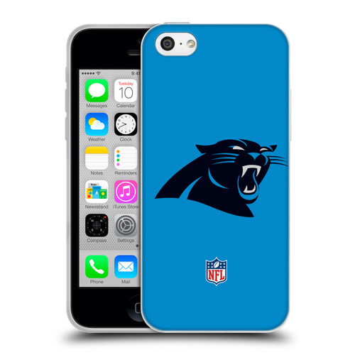 NFL Carolina Panthers Logo Plain Soft Gel Case for Apple iPhone 5c