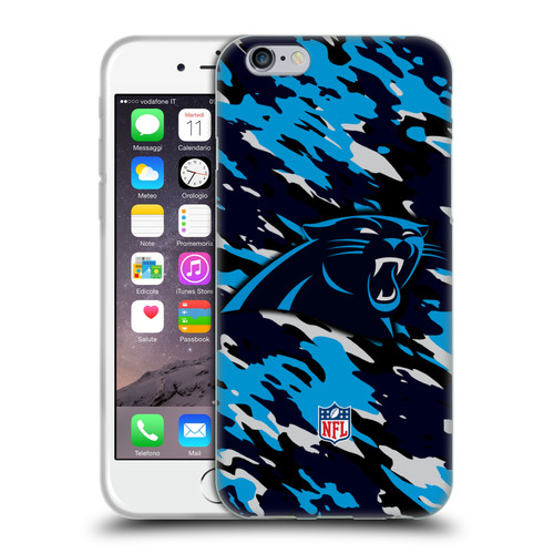 NFL Carolina Panthers Logo Camou Soft Gel Case for Apple iPhone 6 / iPhone 6s
