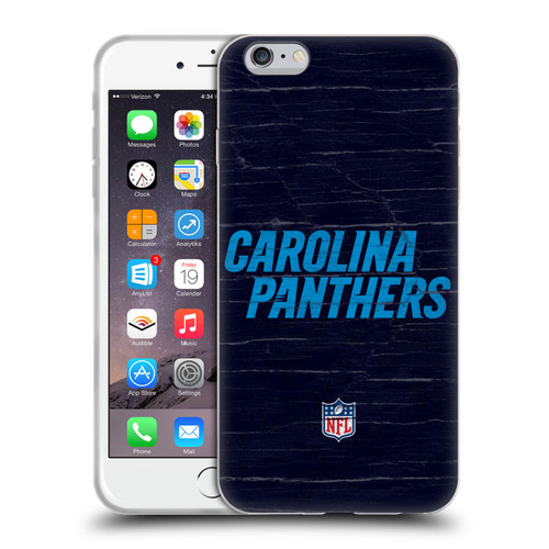 NFL Carolina Panthers Logo Distressed Look Soft Gel Case for Apple iPhone 6 Plus / iPhone 6s Plus