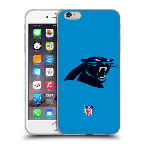 NFL Carolina Panthers Logo Plain Soft Gel Case for Apple iPhone 6 Plus / iPhone 6s Plus