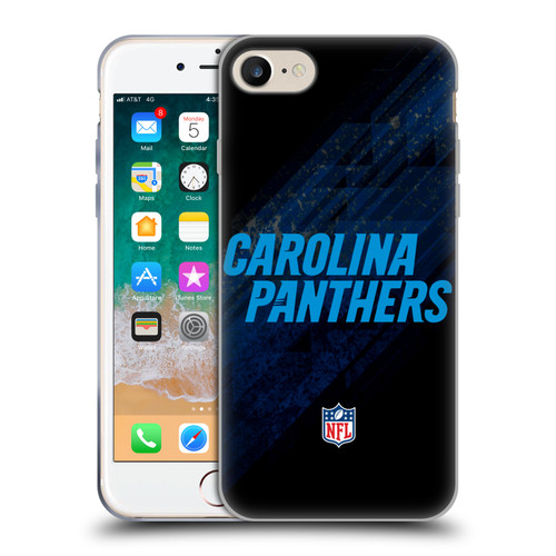 NFL Carolina Panthers Logo Blur Soft Gel Case for Apple iPhone 7 / 8 / SE 2020 & 2022