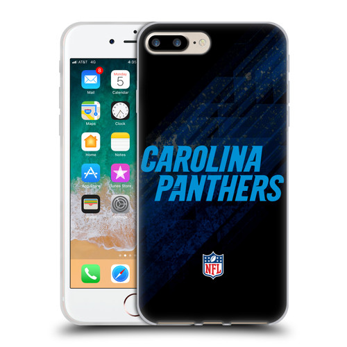 NFL Carolina Panthers Logo Blur Soft Gel Case for Apple iPhone 7 Plus / iPhone 8 Plus