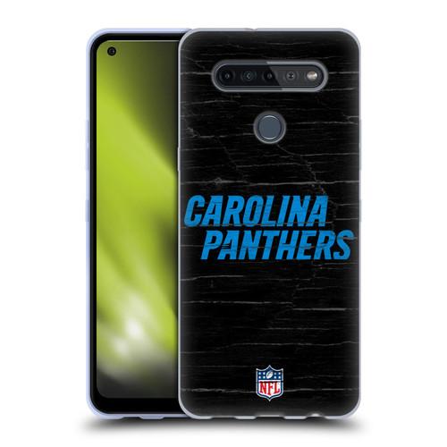 NFL Carolina Panthers Logo Distressed Look Soft Gel Case for LG K51S