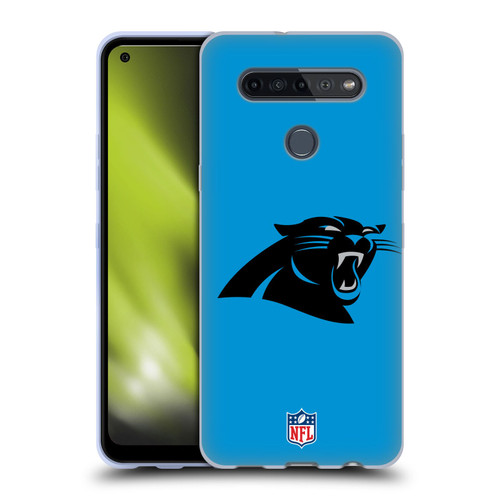 NFL Carolina Panthers Logo Plain Soft Gel Case for LG K51S