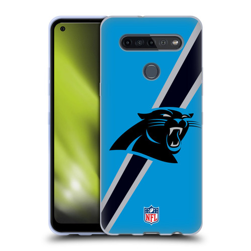 NFL Carolina Panthers Logo Stripes Soft Gel Case for LG K51S