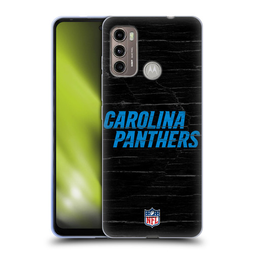 NFL Carolina Panthers Logo Distressed Look Soft Gel Case for Motorola Moto G60 / Moto G40 Fusion