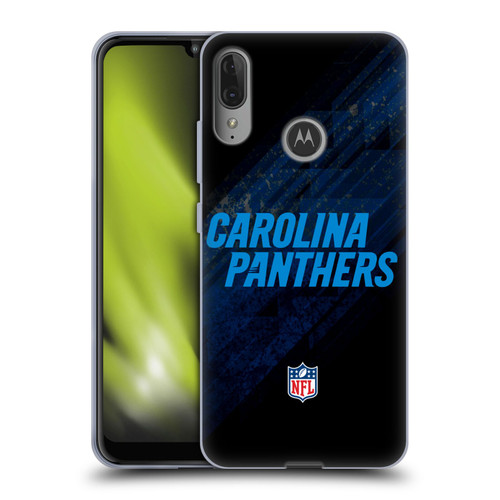 NFL Carolina Panthers Logo Blur Soft Gel Case for Motorola Moto E6 Plus