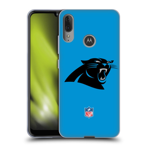 NFL Carolina Panthers Logo Plain Soft Gel Case for Motorola Moto E6 Plus