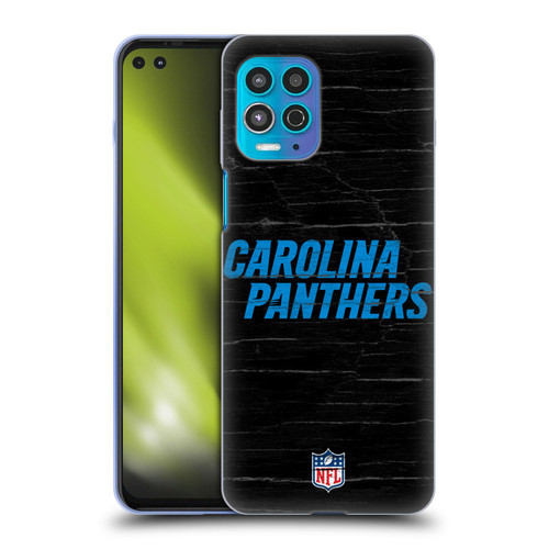 NFL Carolina Panthers Logo Distressed Look Soft Gel Case for Motorola Moto G100