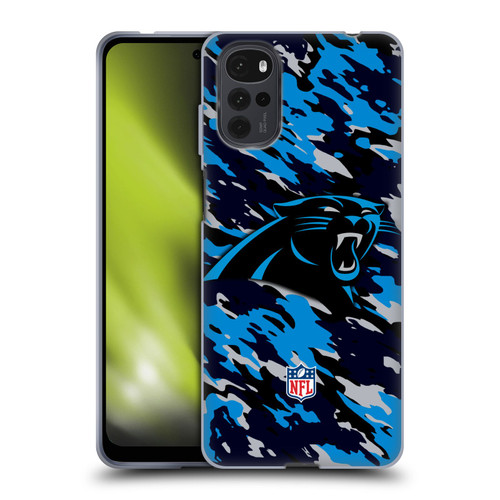 NFL Carolina Panthers Logo Camou Soft Gel Case for Motorola Moto G22