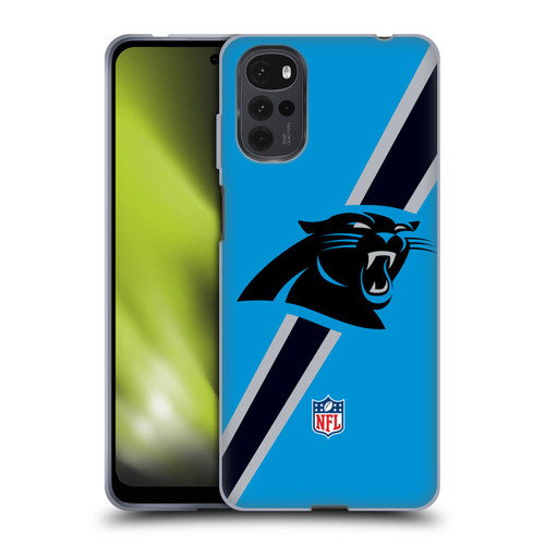 NFL Carolina Panthers Logo Stripes Soft Gel Case for Motorola Moto G22
