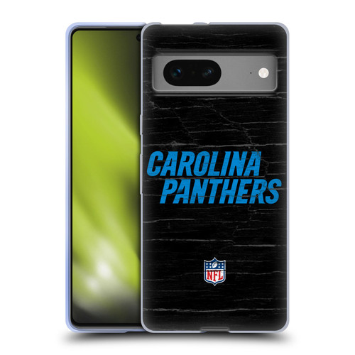 NFL Carolina Panthers Logo Distressed Look Soft Gel Case for Google Pixel 7