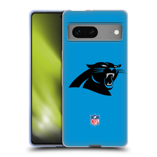 NFL Carolina Panthers Logo Plain Soft Gel Case for Google Pixel 7