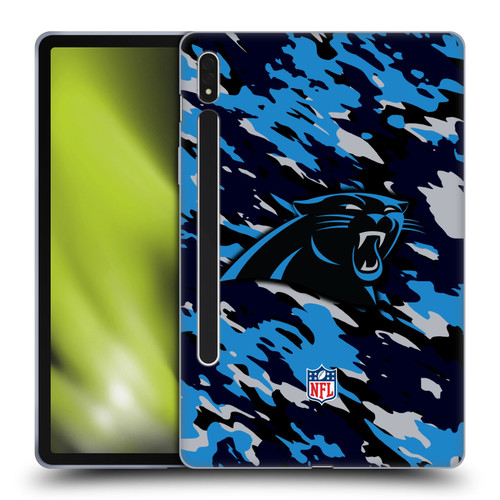 NFL Carolina Panthers Logo Camou Soft Gel Case for Samsung Galaxy Tab S8