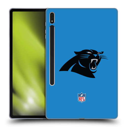 NFL Carolina Panthers Logo Plain Soft Gel Case for Samsung Galaxy Tab S8 Plus
