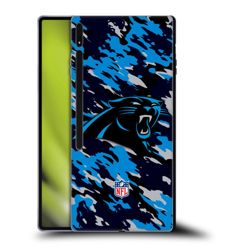 NFL Carolina Panthers Logo Camou Soft Gel Case for Samsung Galaxy Tab S8 Ultra