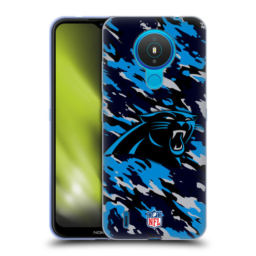 NFL Carolina Panthers Logo Camou Soft Gel Case for Nokia 1.4