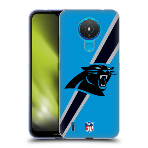 NFL Carolina Panthers Logo Stripes Soft Gel Case for Nokia 1.4