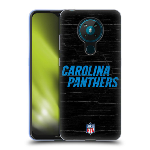 NFL Carolina Panthers Logo Distressed Look Soft Gel Case for Nokia 5.3