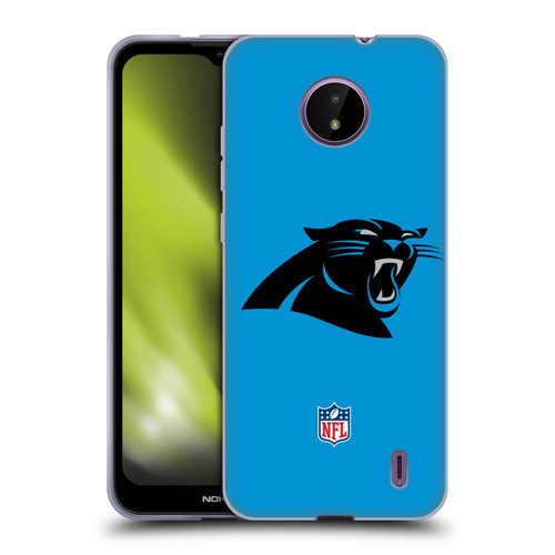 NFL Carolina Panthers Logo Plain Soft Gel Case for Nokia C10 / C20