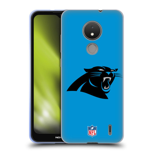 NFL Carolina Panthers Logo Plain Soft Gel Case for Nokia C21