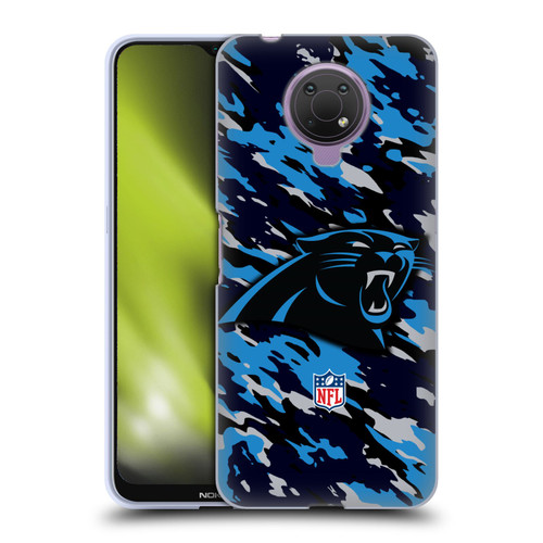 NFL Carolina Panthers Logo Camou Soft Gel Case for Nokia G10