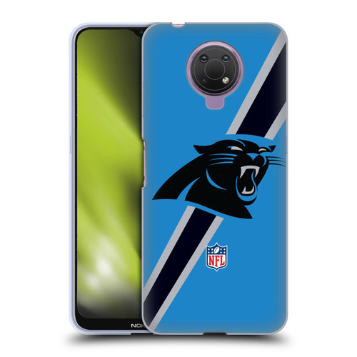 NFL Carolina Panthers Logo Stripes Soft Gel Case for Nokia G10