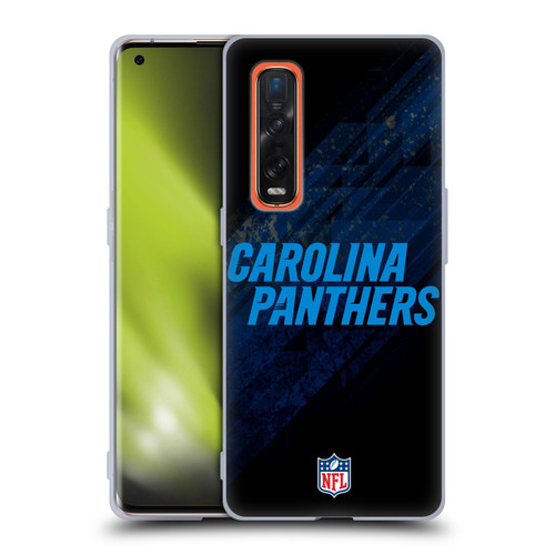NFL Carolina Panthers Logo Blur Soft Gel Case for OPPO Find X2 Pro 5G