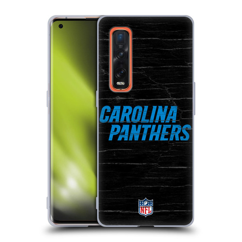 NFL Carolina Panthers Logo Distressed Look Soft Gel Case for OPPO Find X2 Pro 5G