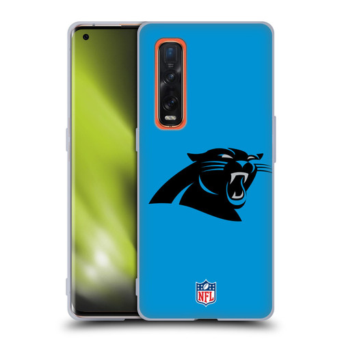 NFL Carolina Panthers Logo Plain Soft Gel Case for OPPO Find X2 Pro 5G