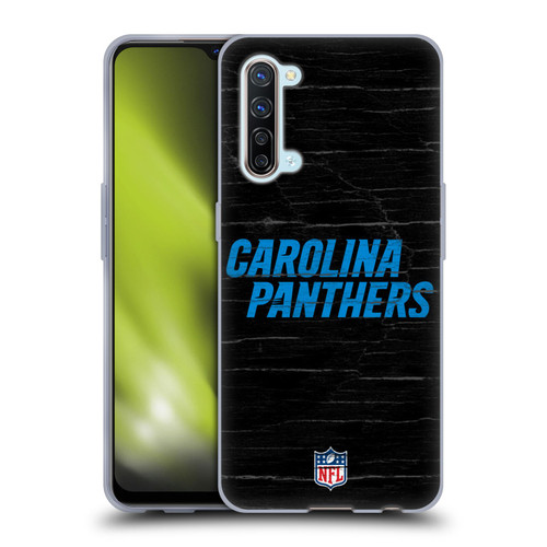NFL Carolina Panthers Logo Distressed Look Soft Gel Case for OPPO Find X2 Lite 5G