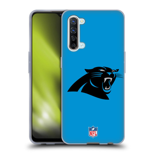 NFL Carolina Panthers Logo Plain Soft Gel Case for OPPO Find X2 Lite 5G