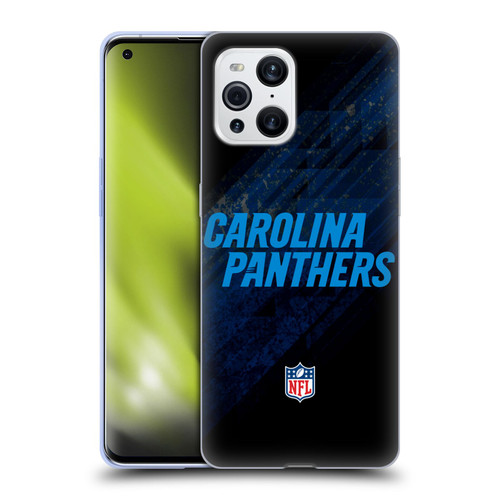 NFL Carolina Panthers Logo Blur Soft Gel Case for OPPO Find X3 / Pro