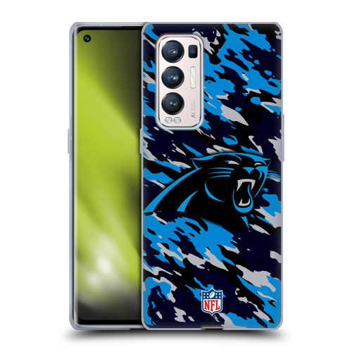 NFL Carolina Panthers Logo Camou Soft Gel Case for OPPO Find X3 Neo / Reno5 Pro+ 5G