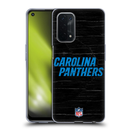 NFL Carolina Panthers Logo Distressed Look Soft Gel Case for OPPO A54 5G