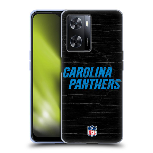 NFL Carolina Panthers Logo Distressed Look Soft Gel Case for OPPO A57s
