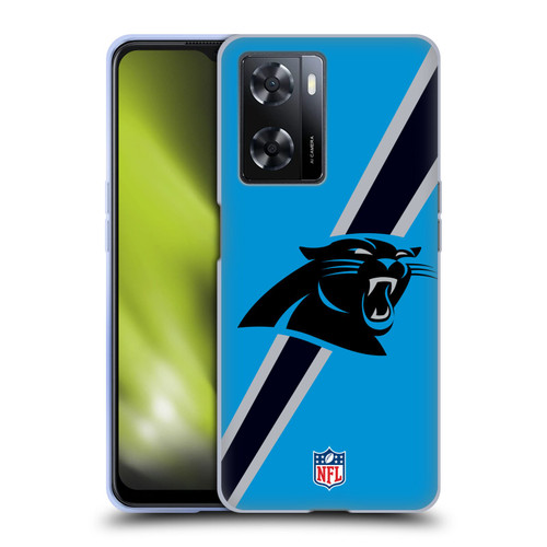NFL Carolina Panthers Logo Stripes Soft Gel Case for OPPO A57s