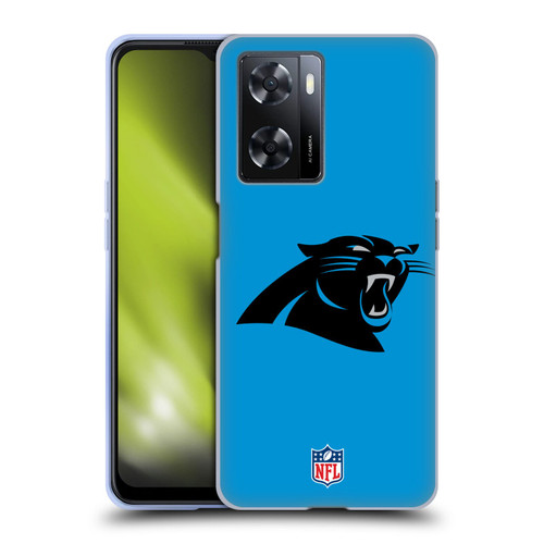NFL Carolina Panthers Logo Plain Soft Gel Case for OPPO A57s