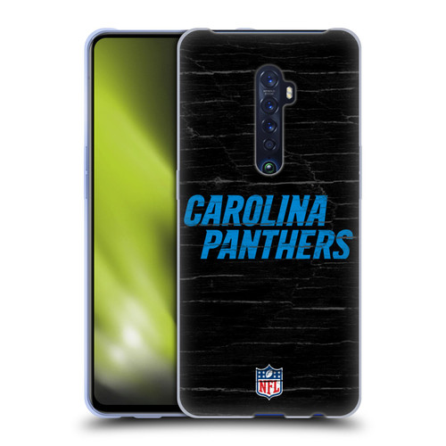 NFL Carolina Panthers Logo Distressed Look Soft Gel Case for OPPO Reno 2