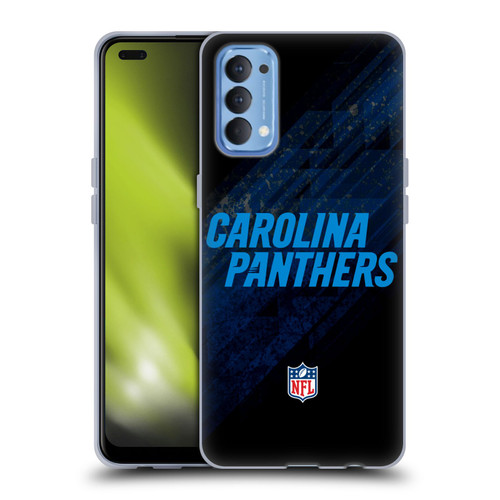 NFL Carolina Panthers Logo Blur Soft Gel Case for OPPO Reno 4 5G